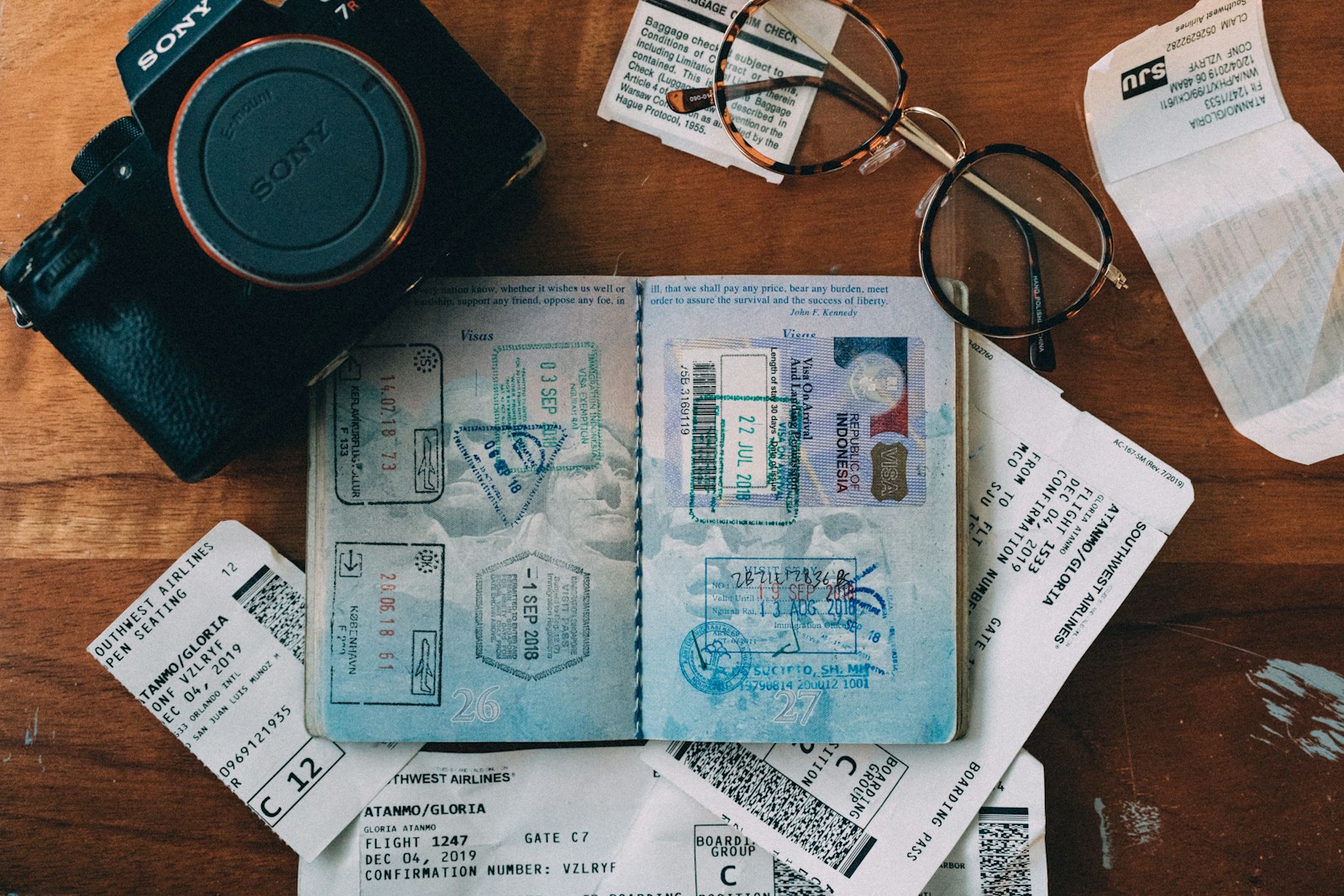 documents pour voyager